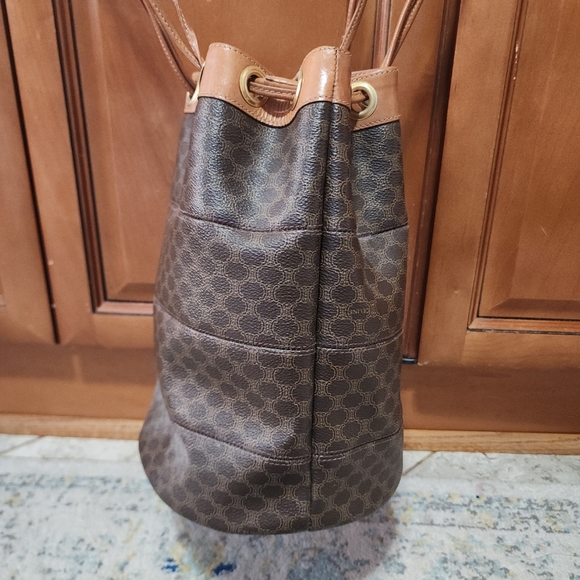 CELINE Canvas/Leather Hobo Bag - Picture 3 of 12